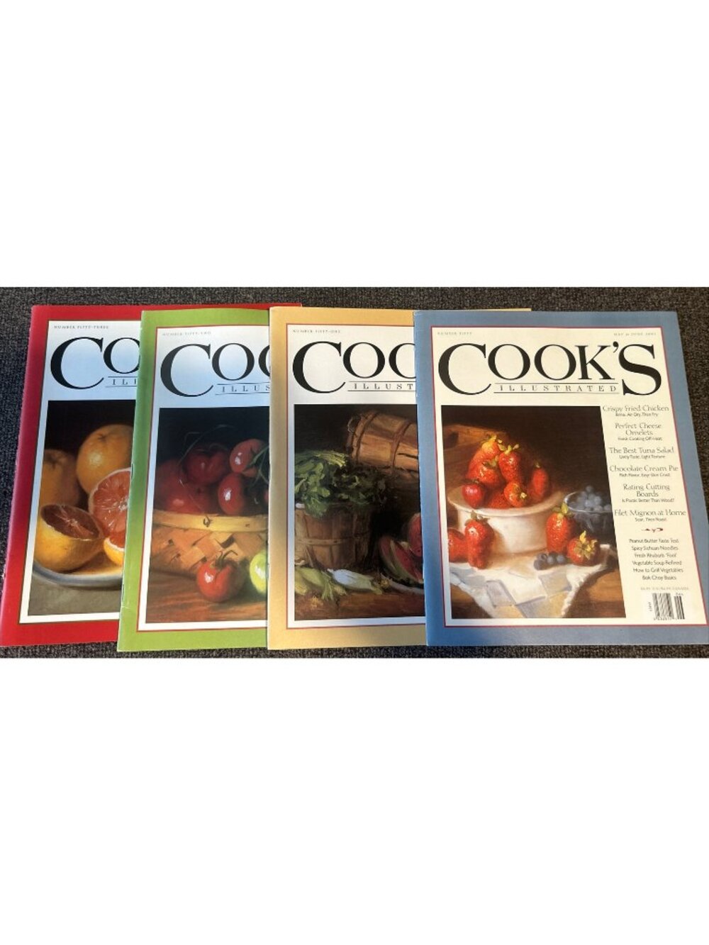 Lot Of 4 - Cook's Illustrated Booklets 2001 May-Dec Recipes Techniques
